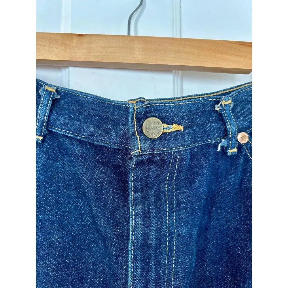 Vintage Indigo Denim Midi Skirt - Picture 4 of 7